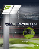 500W LED Stadium Flood Light – 80,000 Lumens, 3000W Equivalent Plug-In Commercial Arena & Sports Field Light, IP66 Waterproof, 6500K