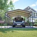 13x20 FT Metal Carport,Garage with Upgraded Triangle Reinforced Frame&4 Poles,Galvanized Steel Hardtop Roof,Heavy-Duty All-Weather Shelter for Car,Truck,Boat,Outdoor Storage by Montret