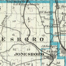 Vintage Map of Union County, Illinois 1876
