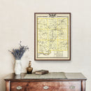 Vintage Map of Johnson County, Illinois 1876
