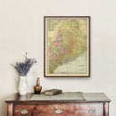 Vintage Map of Maine 1909