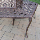 Large Antique Bronze Rose Cast Aluminum Metal Tree Bench