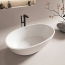 55 Inch Freestanding Solid Surface Soaking Bathtub
