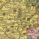 Vintage Map of New Hampshire 1909