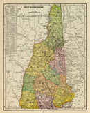 Vintage Map of New Hampshire 1909