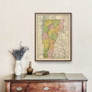 Vintage Map of Vermont 1909