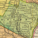 Vintage Map of Vermont 1909