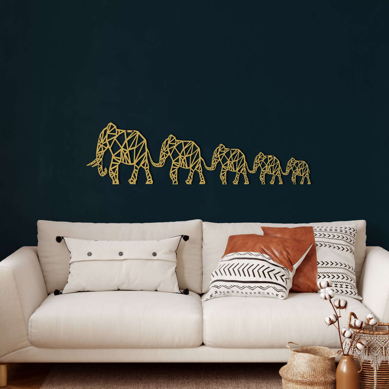 Geometric Elephant Family