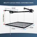 Overhead Garage Storage Rack 4x4 FT for High Ceilings