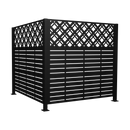 W48'' x H47.3'' x 2 Panels Metal Privacy Screen by HouseOfZazla