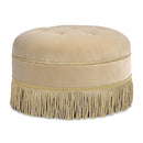 Yolanda - Round Upholstered Accent Ottoman by HouseOfZazla