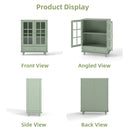 Minimalist Buffet Cabinet With Double Glass Doors And Drawer by HouseOfZazla