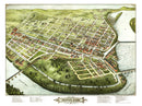 Vintage Map of Holyoke, Massachusetts 1877