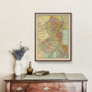 Vintage Map of New Jersey 1909