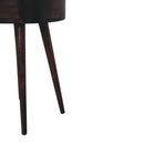 Circular Shaped Bedside Table - Walnut by HouseOfZazla