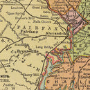 Vintage Map of Maryland & Delaware 1909
