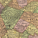 Vintage Map of Virginia 1909