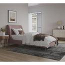 Mid-Century Modern Upholstered Bed With Curved Headboard by HouseOfZazla
