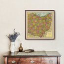 Vintage Map of Ohio 1909
