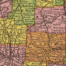 Vintage Map of Ohio 1909