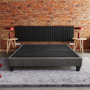 14" Upholstered Platform Bed Base, Mattress Foundation by HouseOfZazla