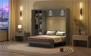 Murphy Wall Bed With Shelves, Wardrobe And LED Lights by HouseOfZazla