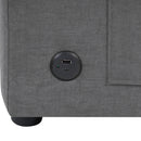 Modern L-Shaped Sectional Sofa With Curved Chaise, USB Ports, And Side Storage Pockets by HouseOfZazla