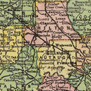 Vintage Map of Alabama 1909