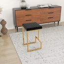 Joel - Upholstered Stool - Black / Gold by HouseOfZazla