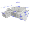 Modular Corner Sofa With Soft Fabric by HouseOfZazla
