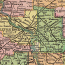 Vintage Map of Arkansas 1909