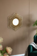 D27x2.4' Metal Starburst Wall Mirror, Wall Mounted Home Decor by HouseOfZazla