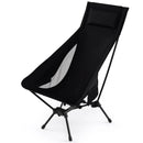 High Back Portable Camping Chair with Compact Carry Bag and Pillow-Black by LJGDeals