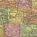 Vintage Map of Iowa 1909