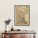 Vintage Map of Minnesota 1909