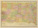 Vintage Map of South Dakota 1909