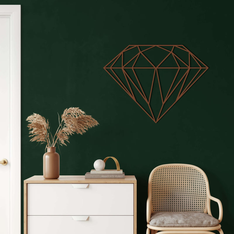 Geometric Diamond Metal Wall Art