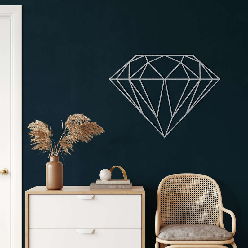 Geometric Diamond Metal Wall Art