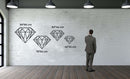 Geometric Diamond Metal Wall Art