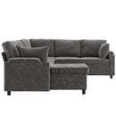 U-Shaped Sectional Sleeper Sofa With Ample Storage Space, 2 Cup Holders And Charging Ports For Living Room by HouseOfZazla