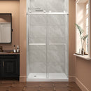 43"-48" W x 76" H Brushed Nickel Reversible Double Bypass Sliding Shower Door by HouseOfZazla