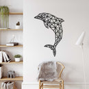 Geometric Dolphin Metal Wall Art
