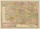 Vintage Map of Oklahoma 1909