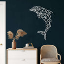 Geometric Dolphin Metal Wall Art