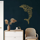 Geometric Dolphin Metal Wall Art