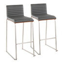 Mason Mara - Contemporary Fixed Height Barstool (Set of 2) by HouseOfZazla