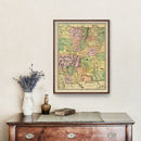 Vintage Map of New Mexico 1909