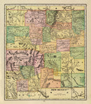 Vintage Map of New Mexico 1909