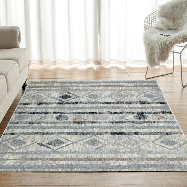Sussex Home Novelty Collection Area Rug, Extra Soft and Comfy Carpet, Area Rugs for Living Room Rug, Indoor Rug, Cream&Light Gray