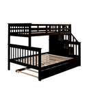 Bunk Bed With Twin Size Trundle, Storage And Guard Rail For Bedroom by HouseOfZazla